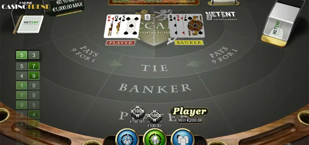 baccarat player win